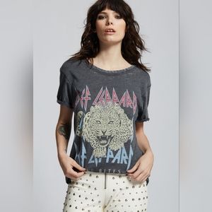 24. Recycled Karma Def Leppard Love Bites Burnout Tee, Size S, NWOT